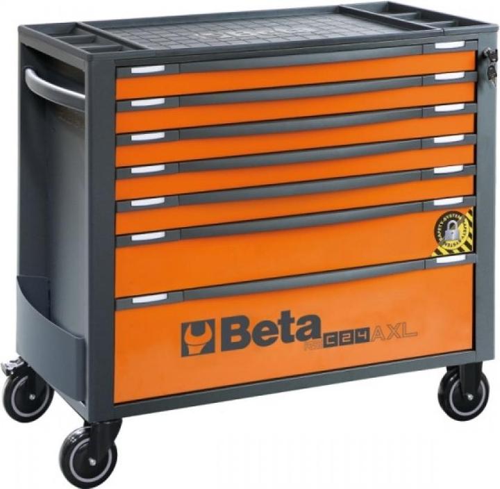 Produktbild BETA 024004291 Werkzeugwagen, Orange + 9 Schubladen - 103,5x97x44,5 cm (9 x)
