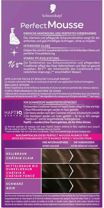 Actual product image Schwarzkopf Perfect Mousse (Chocolate brownie)