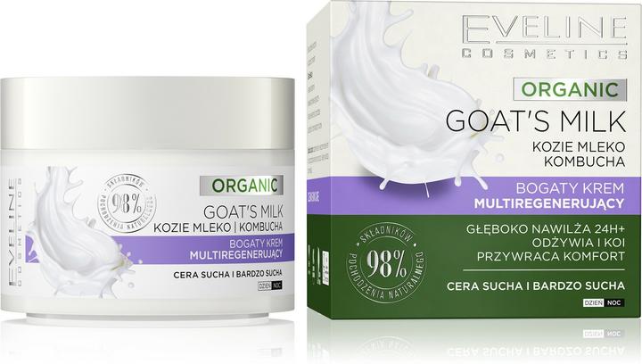 Produktbild Eveline Bio-Ziegenmilch Reichhaltige Multi-Regenerationscreme für sehr trockene Haut 50ml (50 ml, Gesichtswasser)