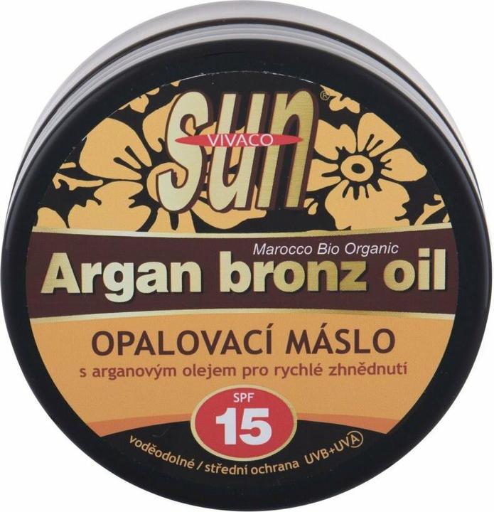 Actual product image Vivapharm Sun Argan Bronz Oil Spf 15 Opalovaci Maslo S Bio Arganovym Olejem (Suntan cream, SPF 15, 200 ml, 150 g)