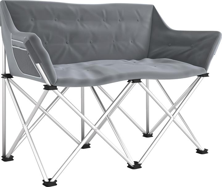 Outsunny Campingstuhl Metall, Oxfordstoff Grau