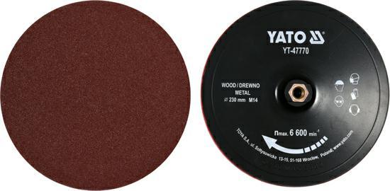 Produktbild Yato Klett Schleifteller Haftteller 230 mm M14 Polierteller Stützteller Winkelschleif (60, 80, 100, 120)