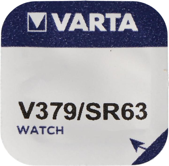 Produktbild Varta Knopfzelle-Uhrenbatterie V379, 1.55V, 14mAH (1 Stk., SR63, 14 mAh)