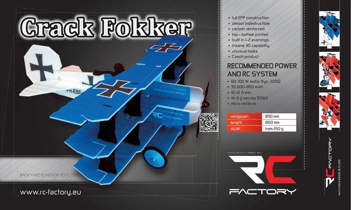 Immagine prodotto RC Factory RC-Factory Crack FOKKER Dr.1 Triplano Red Baron serie LITE (Acrobazia aerea)