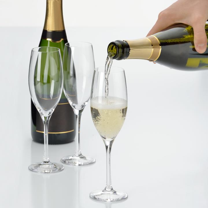 Actual product image WMF Easy Plus champagne glasses set of 6, 250ml, crystal glasses, dishwasher safe (25 cl, 6 Glasses, White wine glasses)