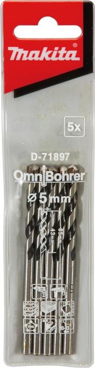 Immagine prodotto Makita 5 Punte universali con codolo rotondo (5,0 x 85 mm)