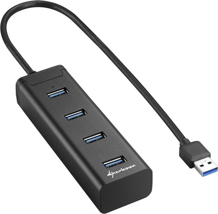 Sharkoon Alu Hub (USB-A, 4 Ports)