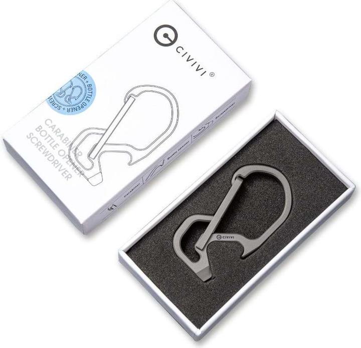 Actual product image Civivi Click Titanium Gray