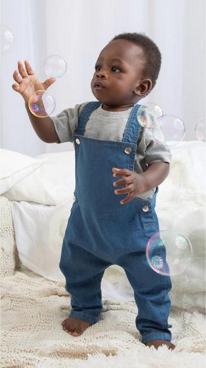 Actual product image Babybugz Baby Rocks Denim Dungarees (92)