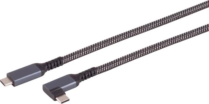 Immagine prodotto S-Impuls Set di 2 cavi di ricarica rapida da USB-C a USB-C con spina angolata a 90°, nero/bianco, 2 m, (2 m, USB 3.2 Gen 2)