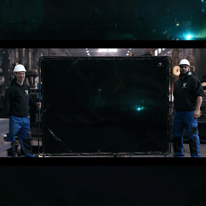 Actual product image Stahlwerk Welding protection wall UV-resistant welding protection curtain 2.4m x 1.8m