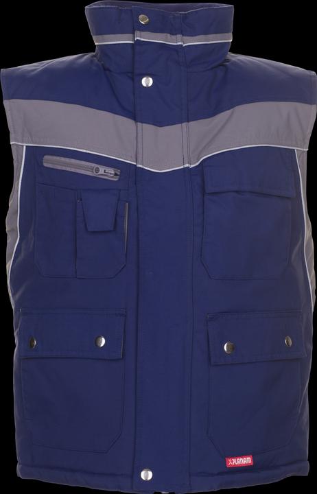 Actual product image Planam unisex winter waistcoat PLALINE navy, zinc size L (L)