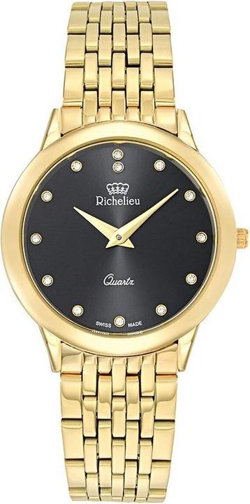 Richelieu Klassische schwarze Richelieu-Uhr (32 mm)