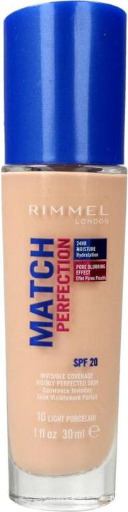 Actual product image Rimmel London Match Perfection SPF20 (010 Light Porcelain)