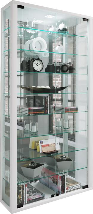 Produktbild VCM Wandvitrine Sammelvitrine Glasvitrine Wand Vitrine Regal Schrank Glas Hängevitrine "Vitrosa Maxi (59 x 18 x 115 cm)