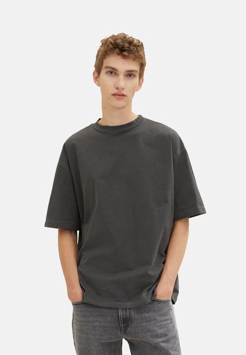 Actual product image Tom Tailor Shirt Oversized-T-Shirt mit Rundhalsausschnitt aus Baumwolljersey (L)