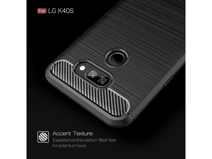 Actual product image Screenguard LG K40S Cover Carbon Brushed Soft TPU (K40s)