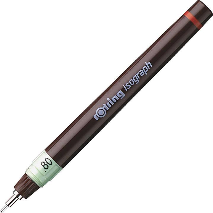 Rotring Ink pen isograph 0,8 (Green, Brown, 1 x)