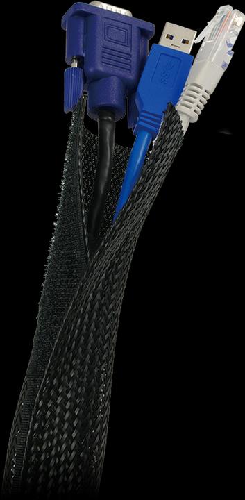 Actual product image LogiLink Cable bundle fabric conduit, black (Cable conduit, 180 cm)