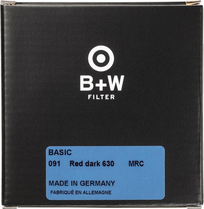 Actual product image B+W 091 Red filter dark 630, MRC/Basic 52mm (Colour filters, 52 mm)