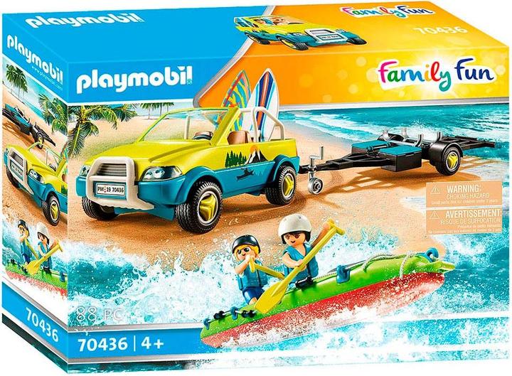 Produktbild Playmobil Strandauto mit Kanuanhänger (70436, Playmobil Family Fun)