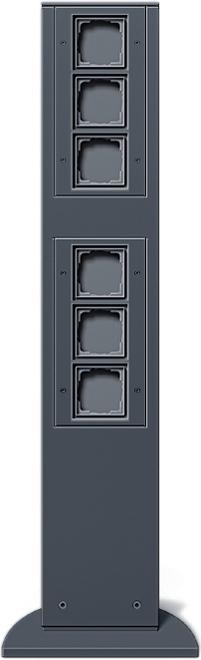 Gira 135128 769mm antraciet energiespoel 6x lege eenheid