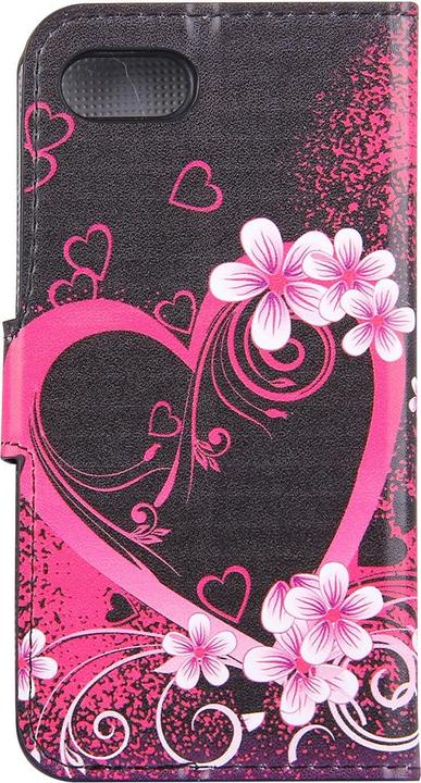Produktbild Cover-Discount iPhone SE / 8 / 7 - Leder Hülle Etui gemustert blumiges Herz