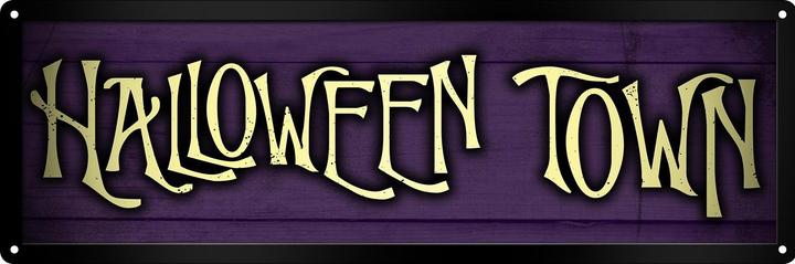 Produktbild Grindstore Blechschild Halloween Town schmal