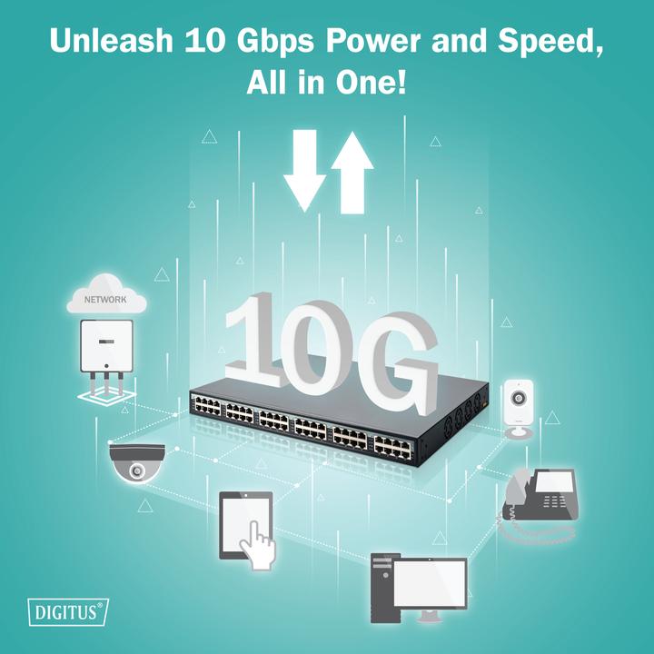 Produktbild Digitus 24 port gigabit PoE+ injector (802.3at (PoE+), 802.3af (PoE), 370 W)