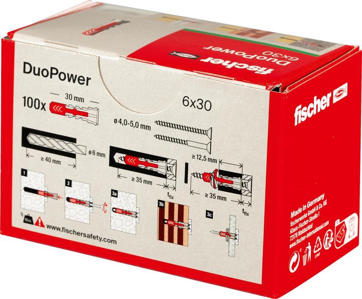 Produktbild Fischer 94623 Unidue UX 6X35 R WH NV (100 Stk.)