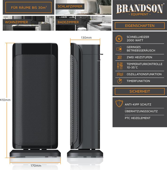 Produktbild Brandson Heizlüfter (2000 W)