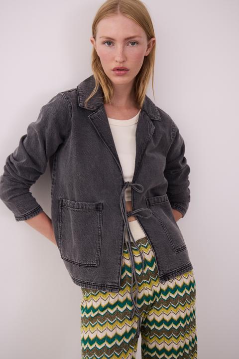 Produktbild Vila Vorn gebundene Jeansjacke (42)