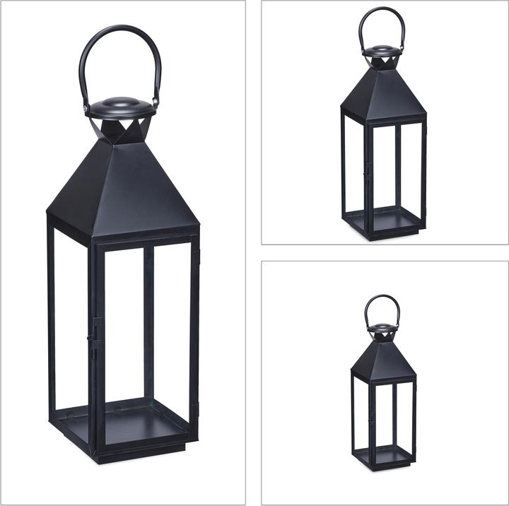 Actual product image Relaxdays 3x lantern (18 x 18.5 x 67 cm, 1 x)