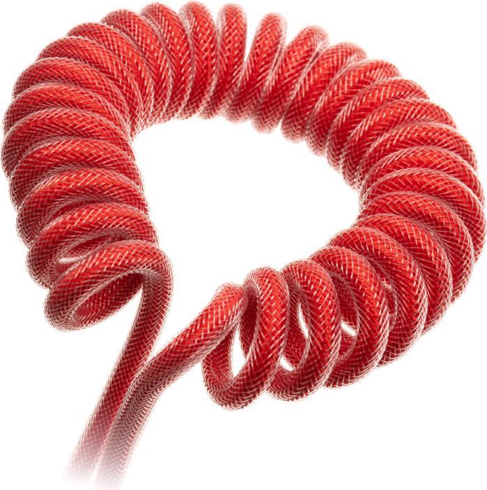 Immagine prodotto Ducky Cavo a spirale Premicord Apple Red, da USB Tipo C a Tipo A - 1,8 m (1.80 m, USB 2.0)