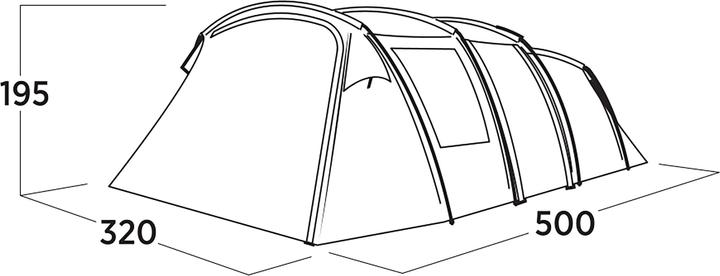 Image du produit Easy Camp Tunnelzelt Hamra 5 (grau, Modell 2025) (Tente tunnel, 16.50 kg, 5 personnes)