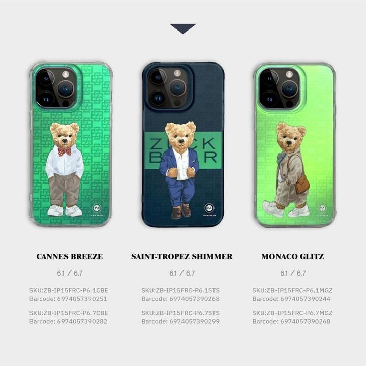 Actual product image Zuck Bear Headphone case case FRENCH RIVIERA for IPHONE 15 Pro Max cannes breeze (Apple iPhone 15 Pro Max)