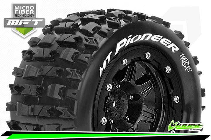 Produktbild Louise MFT MT-PIONEER Maxx Komplettradsatz Montiert Sport Bead-Lock 3.8 Felgen Schwarz 1/2-Offset Hex 17mm