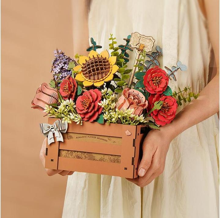 Produktbild Robotime Modellbausatz 'Wooden Bloom Box' (658 Teile)