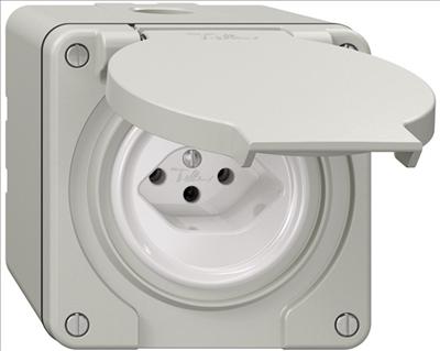 Actual product image Feller Socket type 13 wet IP55/21 grey