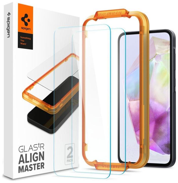 Actual product image Spigen ALM Glas.Tr Sam A35 5G 2szt. szkło hartowane AGL07772 (2 Piece, Samsung Galaxy A35)