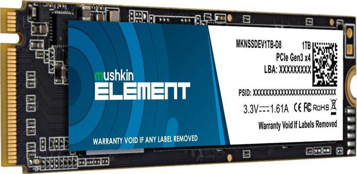 Image du produit Mushkin SSD Element M.2 1TB PCIe Gen3x4 NVME (1000 Go, M.2 2280)