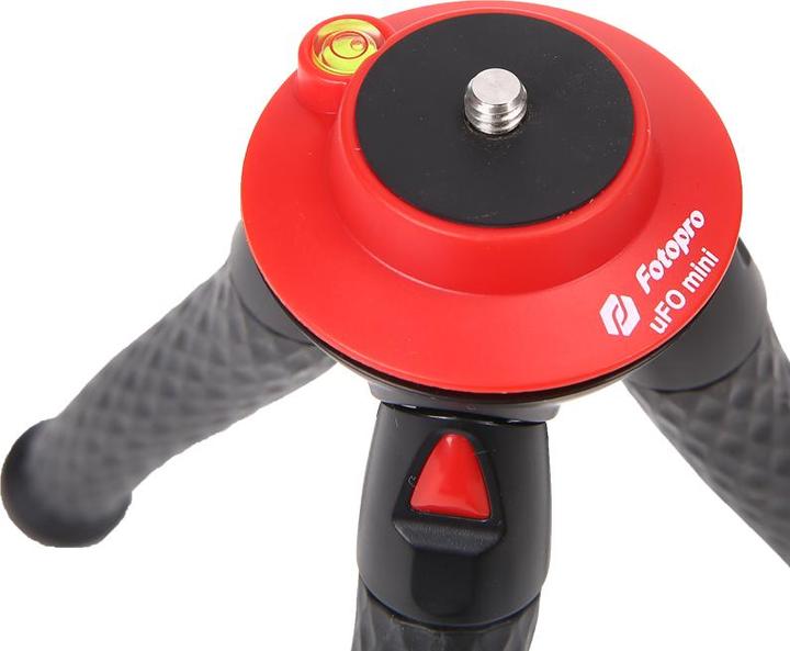 Produktbild Fotopro UFO Mini schwarz/rot Stativ mit Telefon & GoPro Halterung