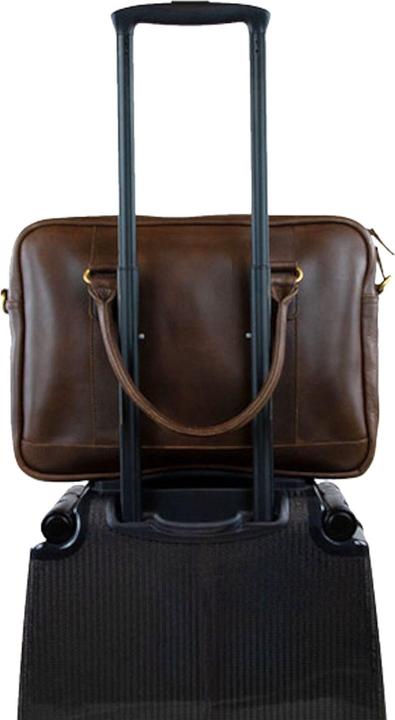 Actual product image Buckle & Seam Everett Briefcase Brown/Dots