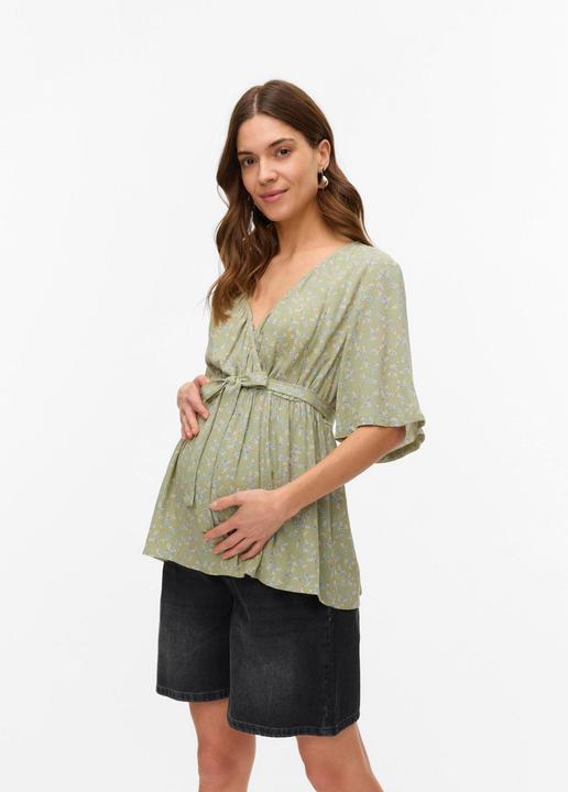 Immagine prodotto Mamalicious Normal geschnitten V-Ausschnitt Weite Ärmel Top Bluse (M)
