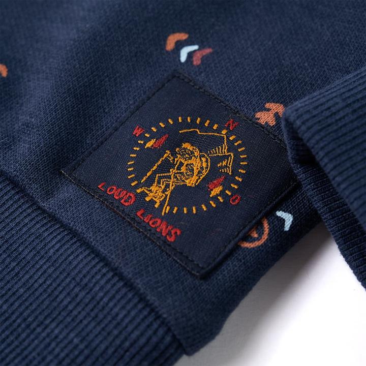 Immagine prodotto VidaXL Felpa da bambino blu navy melange 92,Materiale: 92 (92)