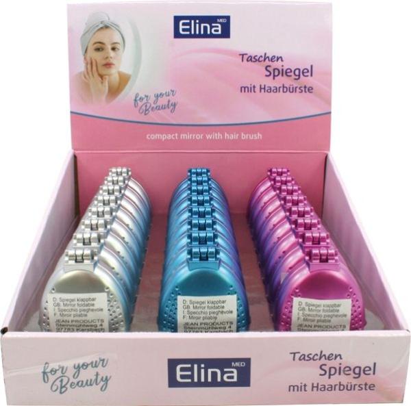 Actual product image Elina Folding mirror with hairbrush