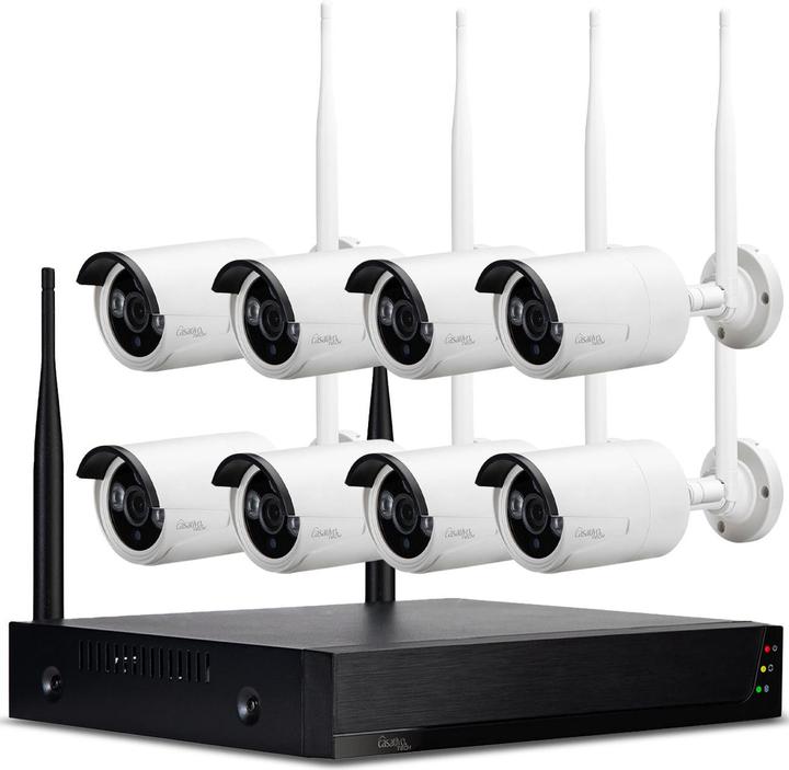 Immagine prodotto Casativo Sistema di sorveglianza wireless, 8 telecamere QHD e registratore HDD, accesso remoto tramite app (2304 x 1296 Pixels)
