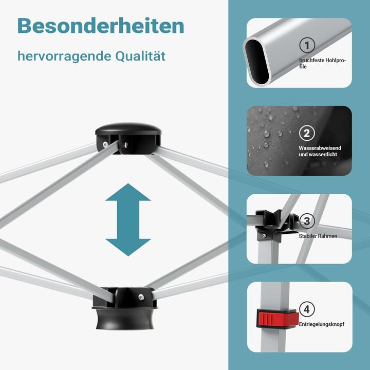 Produktbild Wiltec Faltpavillon (250 cm, 250 cm)