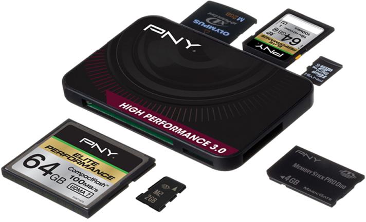 Image du produit PNY Lecteur de cartes Flash Formats 3.0 haute performance (USB 3.0)