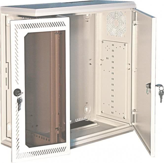 Produktbild Schweitzer MultiFix - Gehäuse - geeignet für Wandmontage - Hellgrau, RAL 7035 - 4U - 48.3 c (4 HE, 19 Zoll Rack)